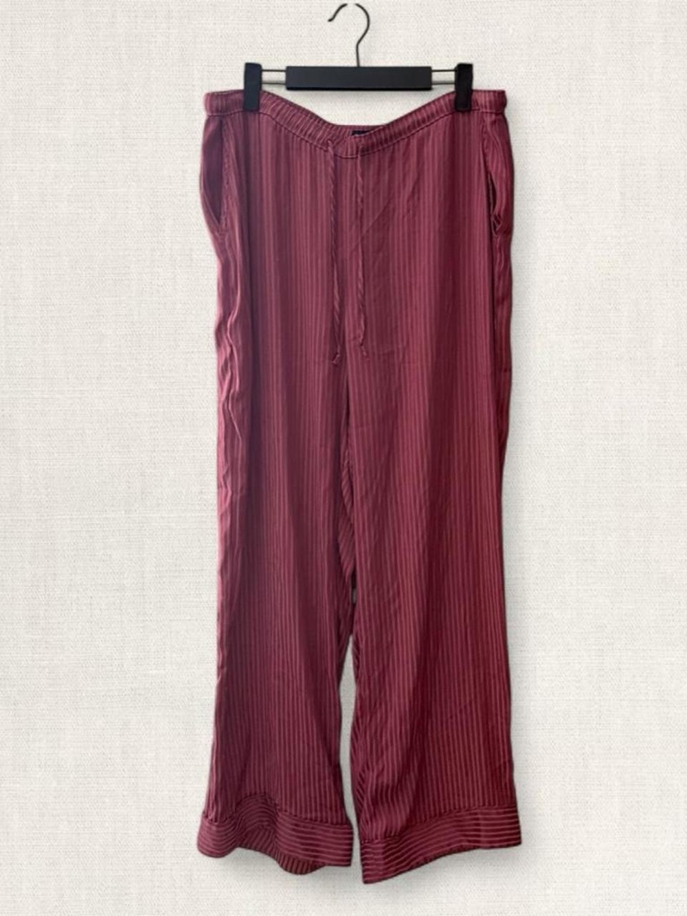 GAP Women's Burgundy Pink Ribbed Pajama Pants